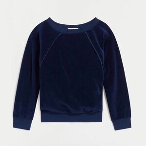 Suzie kondi navy velour sweatshirt